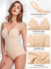 Shapewear Bodysuit Tummy Control Women Slimming Body Shaper Deep V-Neck Body Suits with Built in Bra - Lena & Miles Exquisite Boutique LLC.