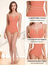 Shapewear Bodysuit Tummy Control Women Slimming Body Shaper Deep V-Neck Body Suits with Built in Bra - Lena & Miles Exquisite Boutique LLC.