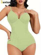 Shapewear Bodysuit Tummy Control Women Slimming Body Shaper Deep V-Neck Body Suits with Built in Bra - Lena & Miles Exquisite Boutique LLC.