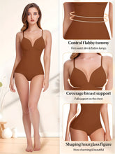 Shapewear Bodysuit Tummy Control Women Slimming Body Shaper Deep V-Neck Body Suits with Built in Bra - Lena & Miles Exquisite Boutique LLC.