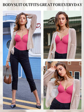 Shapewear Bodysuit Tummy Control Women Slimming Body Shaper Deep V-Neck Body Suits with Built in Bra - Lena & Miles Exquisite Boutique LLC.