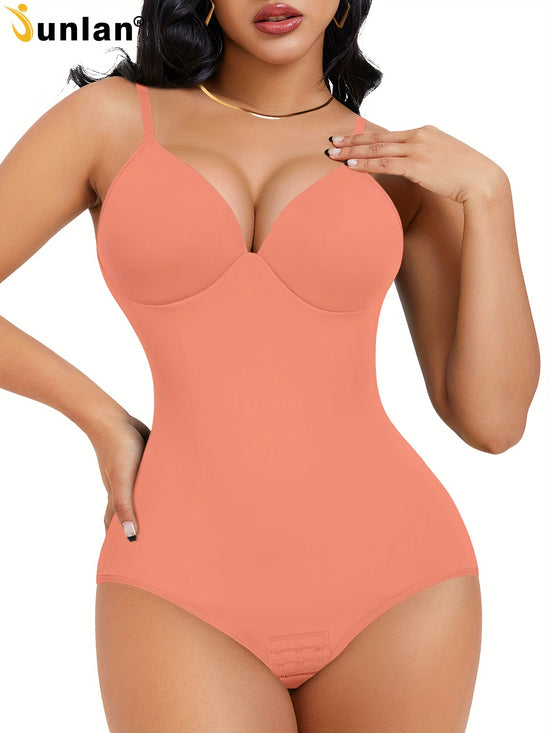 Shapewear Bodysuit Tummy Control Women Slimming Body Shaper Deep V-Neck Body Suits with Built in Bra - Lena & Miles Exquisite Boutique LLC.