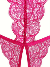 Seductive Floral Lace Teddy Lingerie - Delicate Scallop Trim & Intimate Open Crotch Design - Feminine One-Piece Nightwear for Women - A Sultry Erotic Underwear Choice - Lena & Miles Exquisite Boutique LLC.