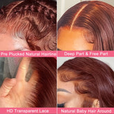 Reddish Brown Lace Front Human Hair Wigs - Lena & Miles Exquisite Boutique LLC.