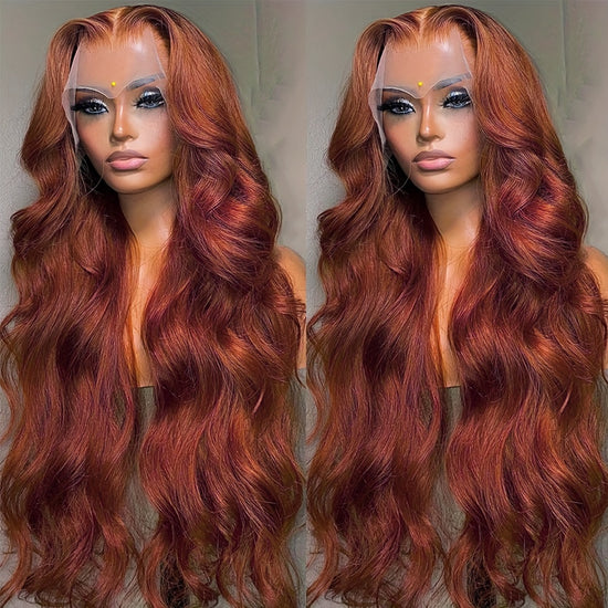 Reddish Brown Lace Front Human Hair Wigs - Lena & Miles Exquisite Boutique LLC.