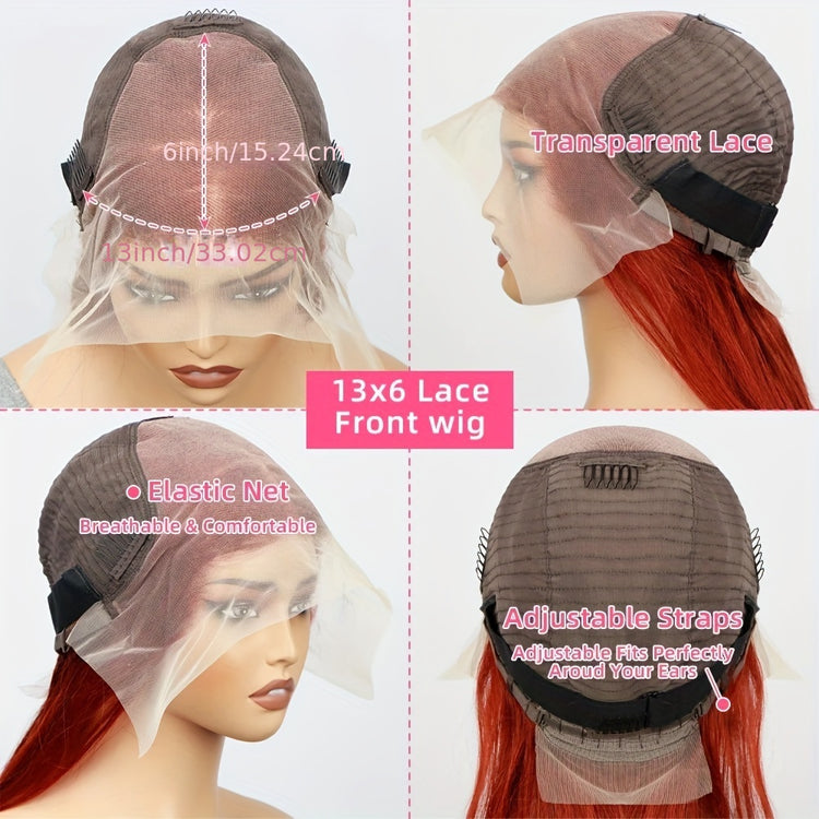 Reddish Brown Lace Front Human Hair Wigs - Lena & Miles Exquisite Boutique LLC.