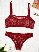 Elegant Polka Dot Mesh Unlined Bra & Panty Set - Sexy Semi-Sheer Lingerie with Bow Detail, Comfortable Knit - Lena & Miles Exquisite Boutique LLC.