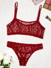 Elegant Polka Dot Mesh Unlined Bra & Panty Set - Sexy Semi-Sheer Lingerie with Bow Detail, Comfortable Knit - Lena & Miles Exquisite Boutique LLC.