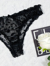 Elegant Polka Dot Mesh Unlined Bra & Panty Set - Sexy Semi-Sheer Lingerie with Bow Detail, Comfortable Knit - Lena & Miles Exquisite Boutique LLC.
