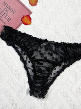 Elegant Polka Dot Mesh Unlined Bra & Panty Set - Sexy Semi-Sheer Lingerie with Bow Detail, Comfortable Knit - Lena & Miles Exquisite Boutique LLC.