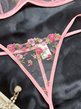Romantic Floral Embroidered Lingerie Set - Lightweight Sheer Bra & Seductive Mesh Thong - Unlined, Feminine & Sexy Underwear for Women - Lena & Miles Exquisite Boutique LLC.