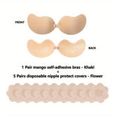 Invisible Stick-On Lift Bra, Comfort Strapless & Seamless Push Up Anti-convex Bra, Women&
