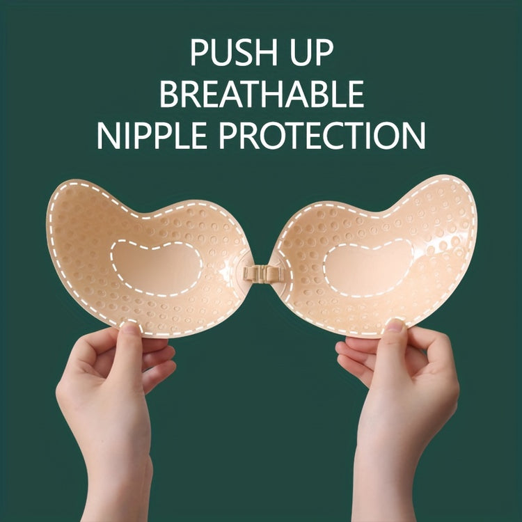 Invisible Stick-On Lift Bra, Comfort Strapless & Seamless Push Up Anti-convex Bra, Women&