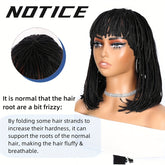 Braid Wig Short Braided Wigs For Women Synthetic Short Box Braided Wig With Bangs Small Box Braided Wigs Bob Braid Wigs - Lena & Miles Exquisite Boutique LLC.