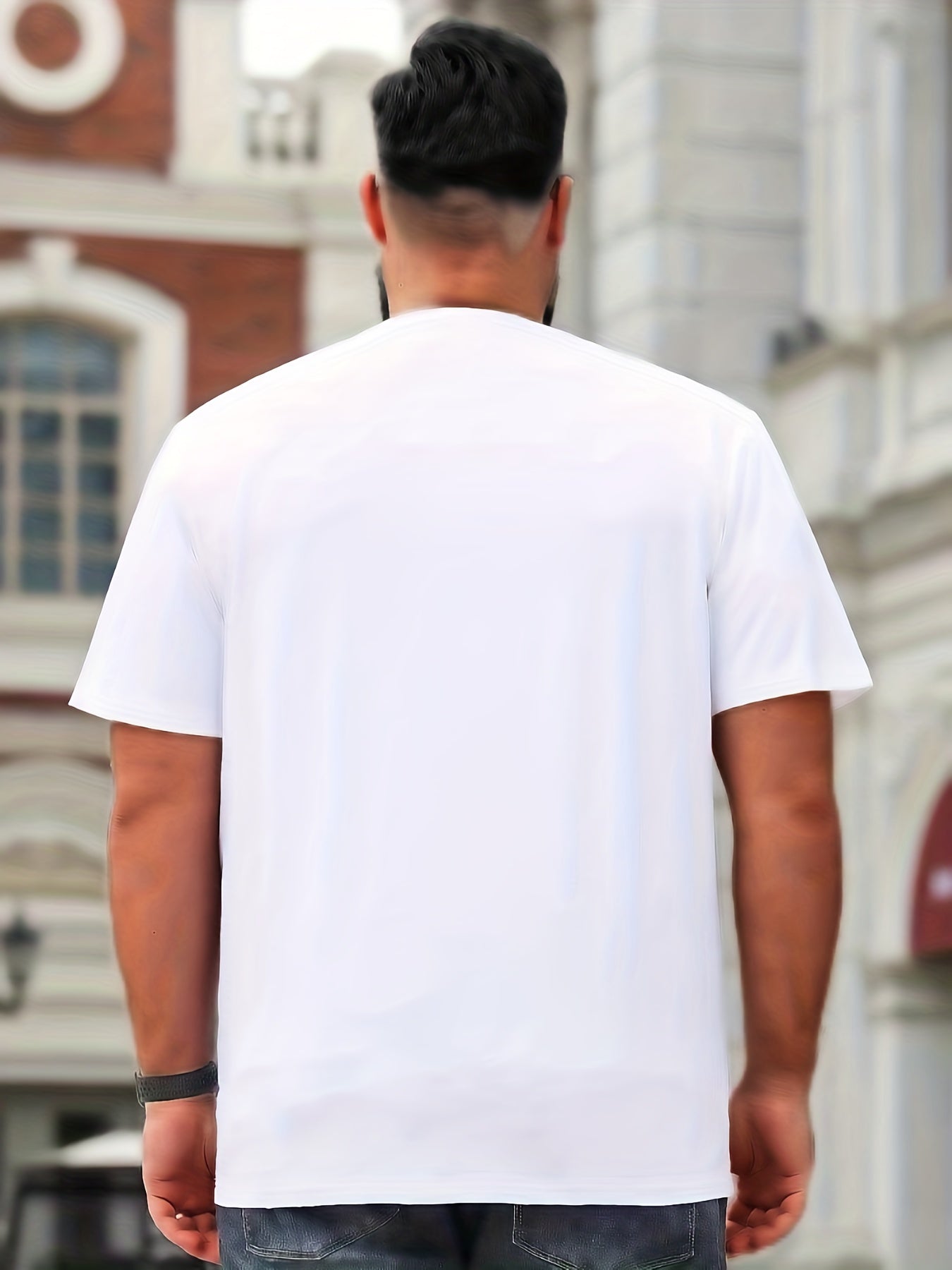 "Black Sheep Of My Family", Men's Sheep Graphic T-shirt, Casual Comfy Slightly Stretch Crew Neck Tee, Men's Clothing For Summer Outdoor - Lena & Miles Exquisite Boutique LLC.