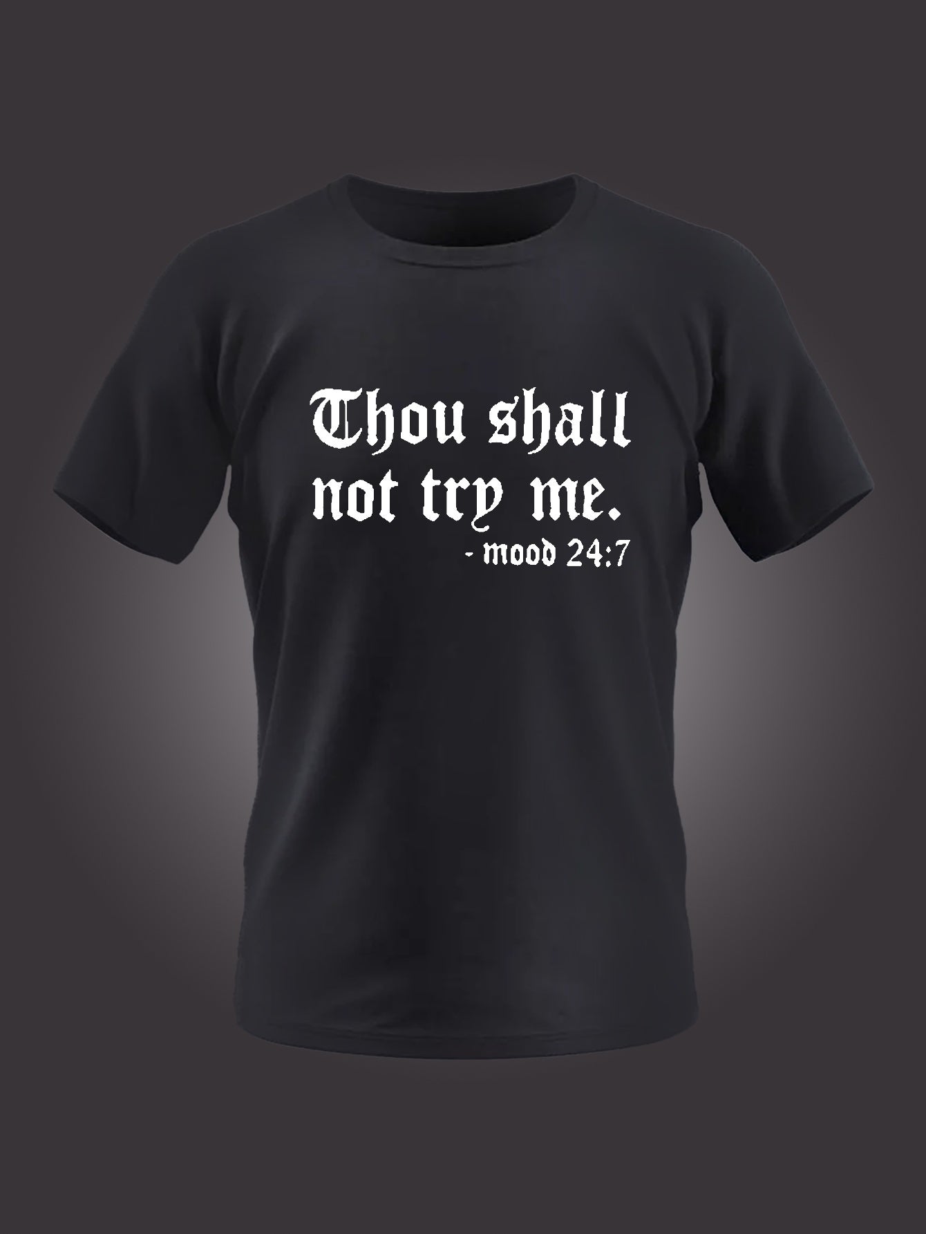 Gothic Style Letter Print Men&