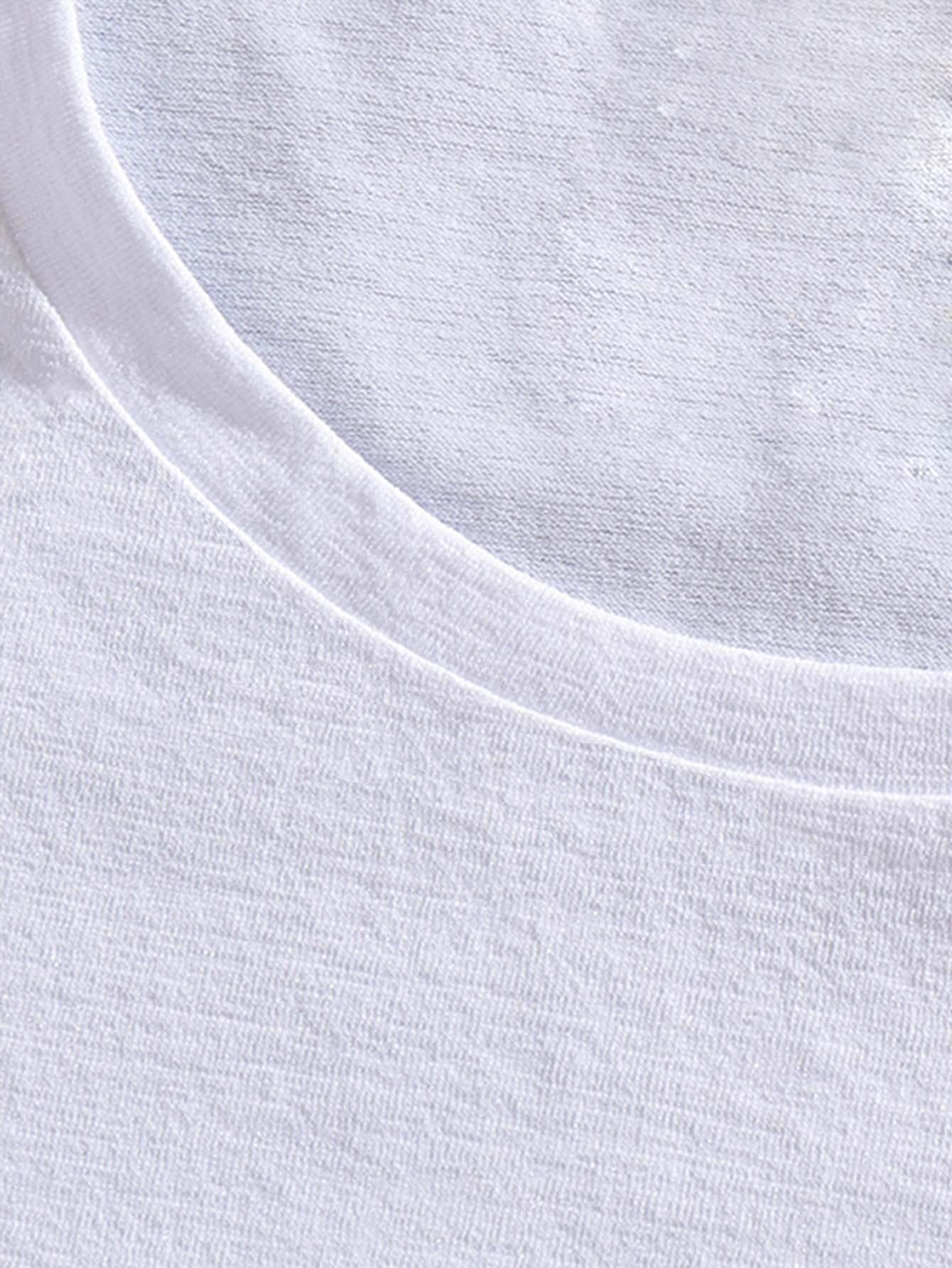 Gothic Style Letter Print Men&