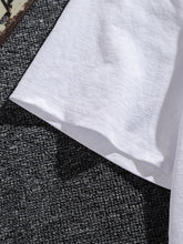 Gothic Style Letter Print Men&