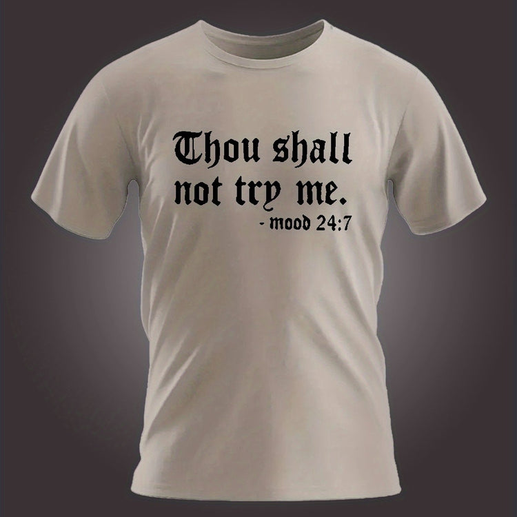 Gothic Style Letter Print Men&