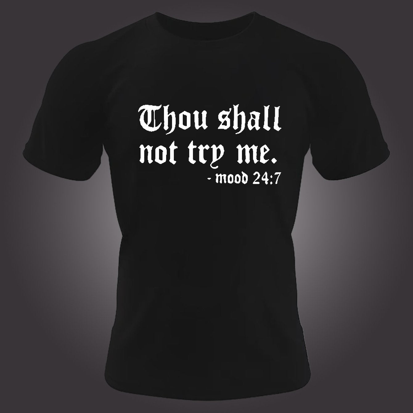 Gothic Style Letter Print Men&