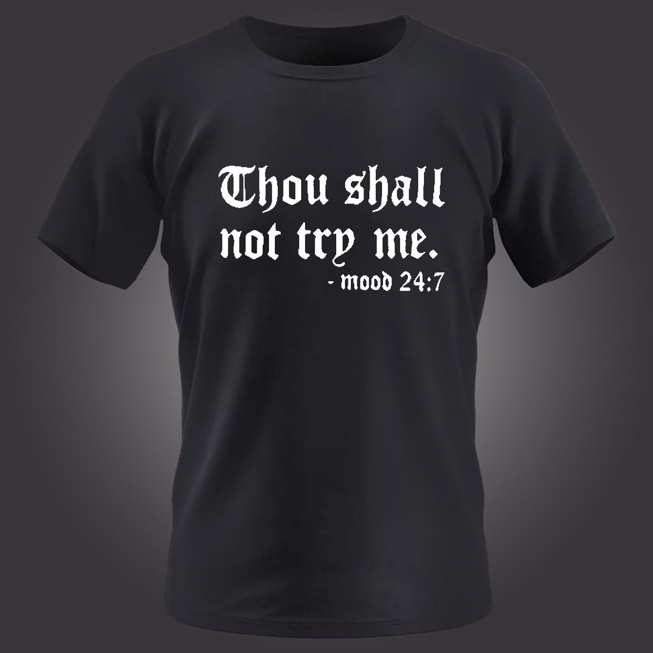 Gothic Style Letter Print Men&