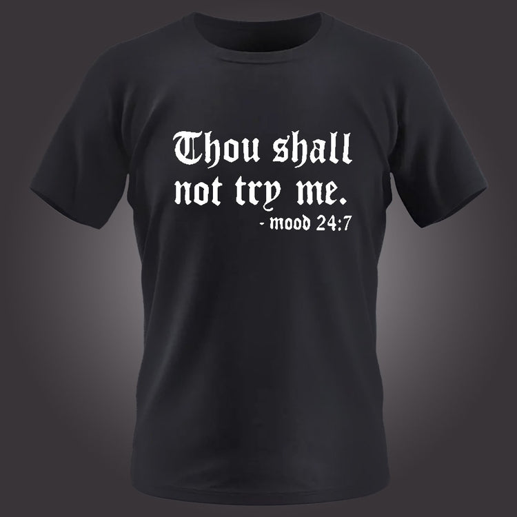 Gothic Style Letter Print Men&