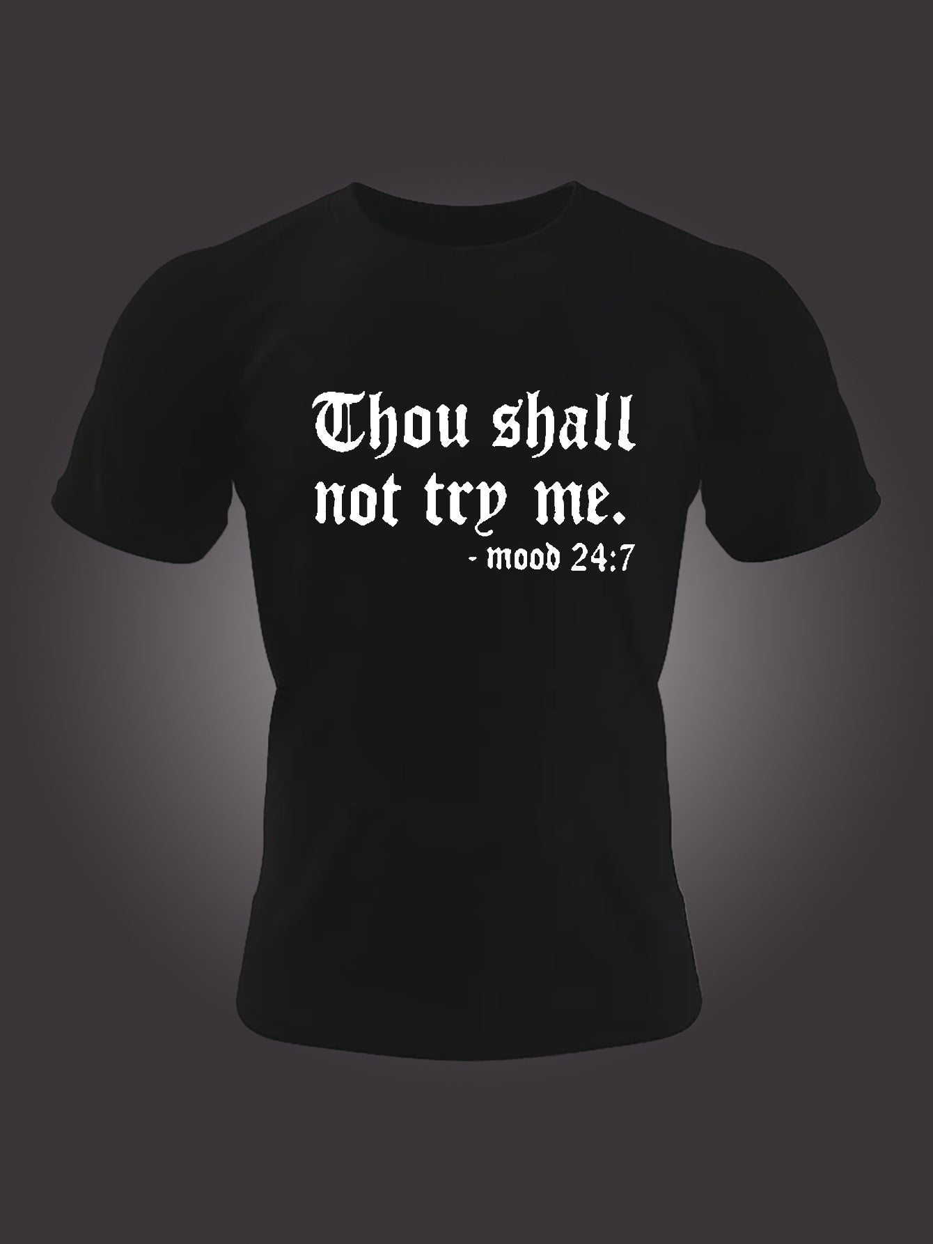 Gothic Style Letter Print Men&