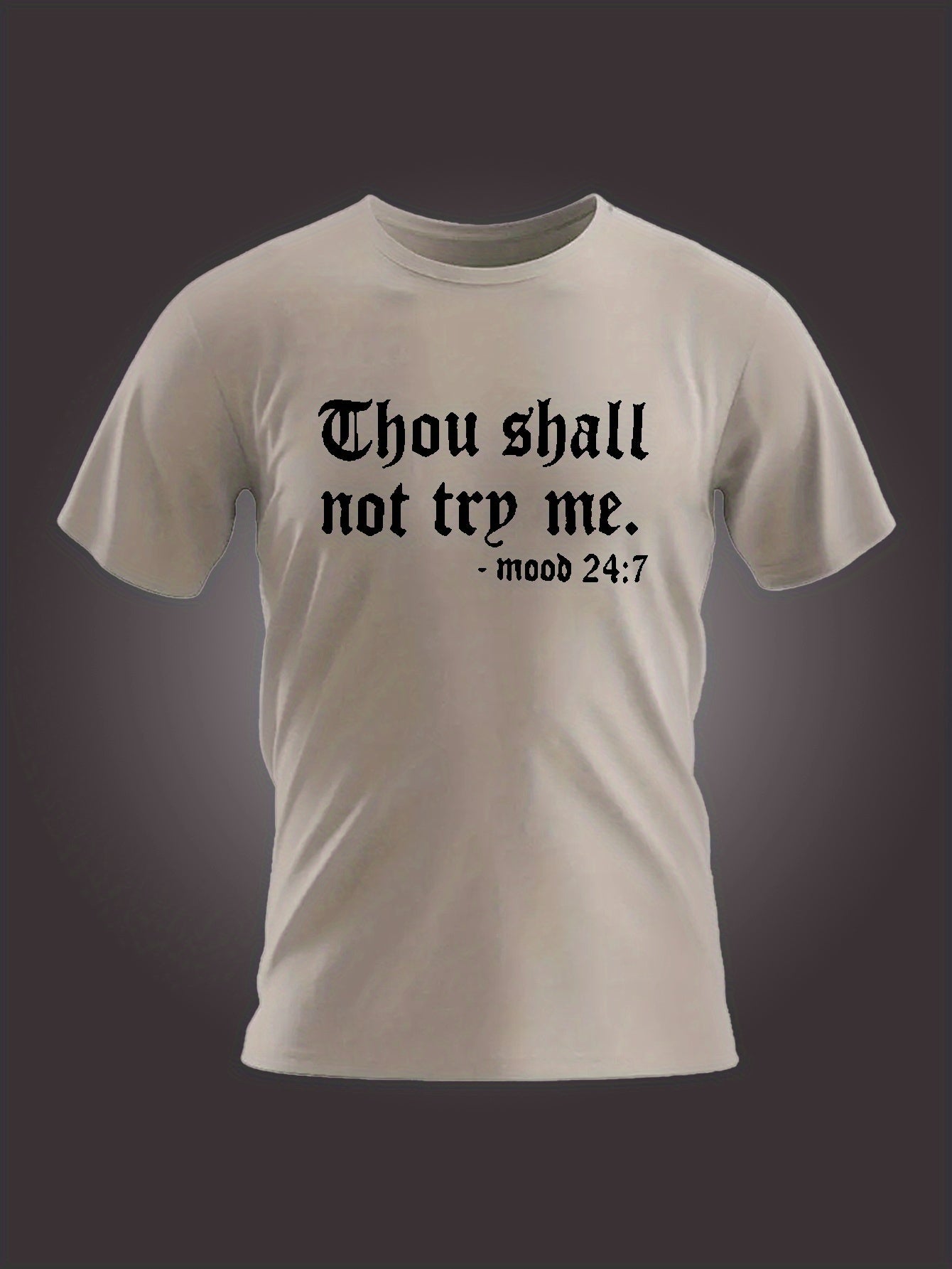 Gothic Style Letter Print Men&