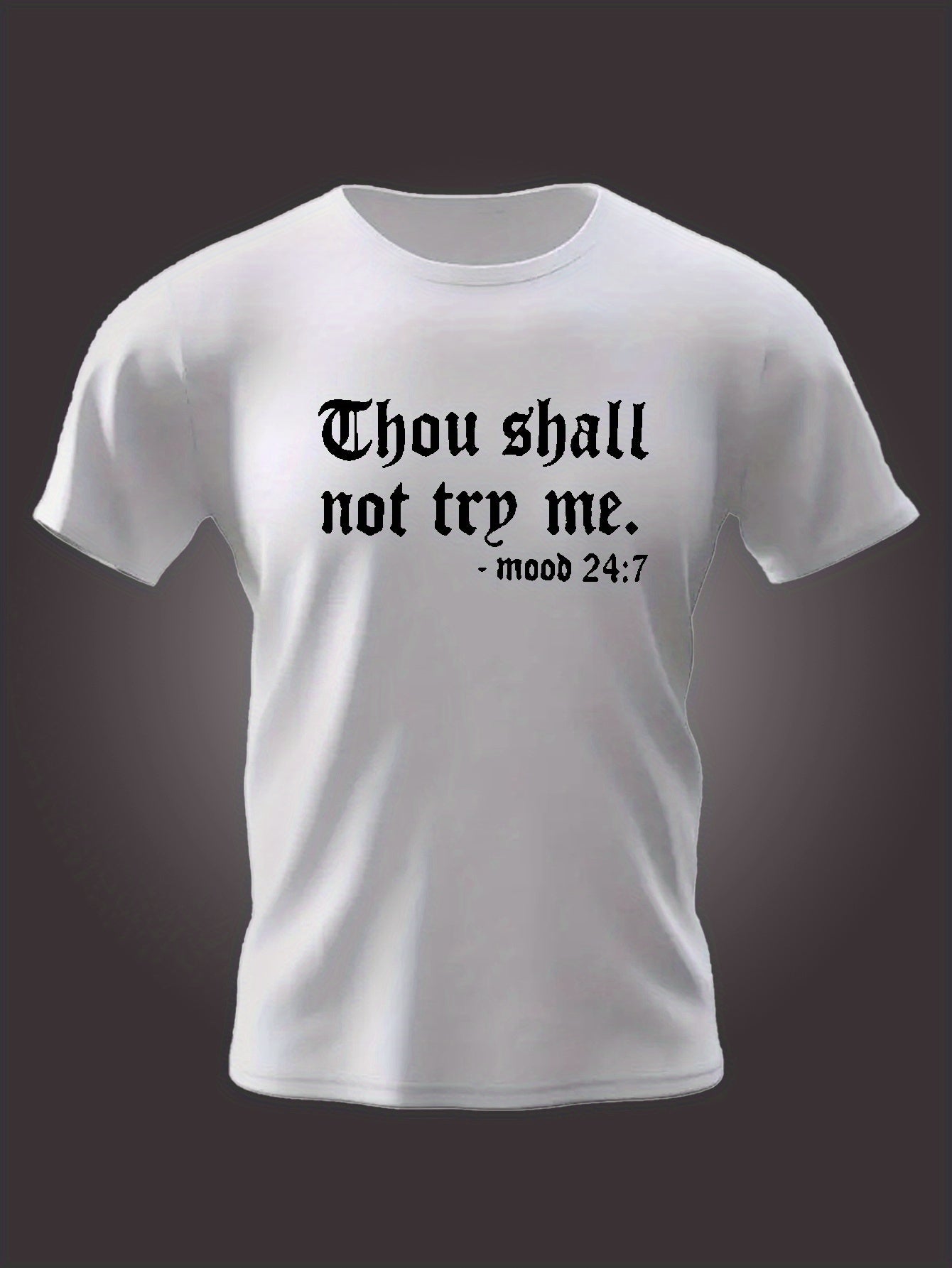 Gothic Style Letter Print Men&