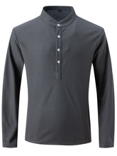 Solid Lapel Shirt, Men&