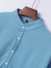 Solid Lapel Shirt, Men&