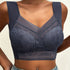 Soft & Comfortable Contrast Lace Wireless Bra, Women&