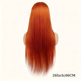Ginger Orange Straight Wig Human Hair 13x4 - Lena & Miles Exquisite Boutique LLC.