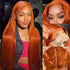 Ginger Orange Straight Wig Human Hair 13x4 - Lena & Miles Exquisite Boutique LLC.