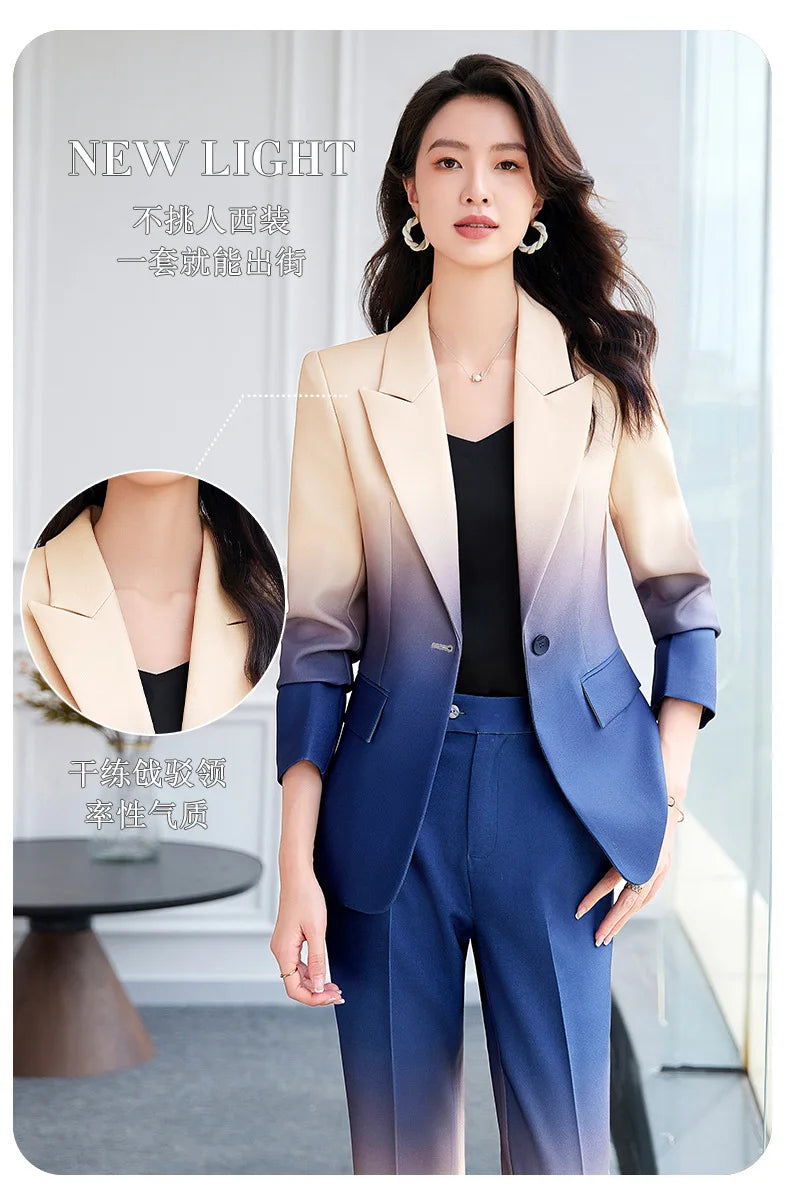HIGH STREET Newest Fashion 2024 Designer Suit Set Women&