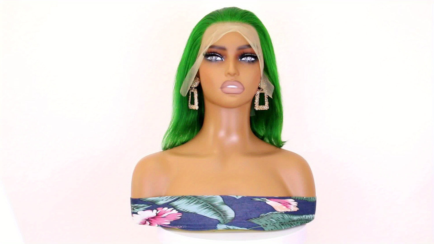 Colored 13x4 Bob Wigs Human Hair 180% Density Dark Green Blue Bob Lace Front Wig Straight Lace Front Human Hair Wigs For Women - Lena & Miles Exquisite Boutique LLC.