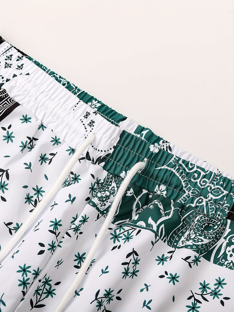 Color Block Bandana Print, Men&