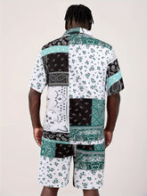 Color Block Bandana Print, Men&