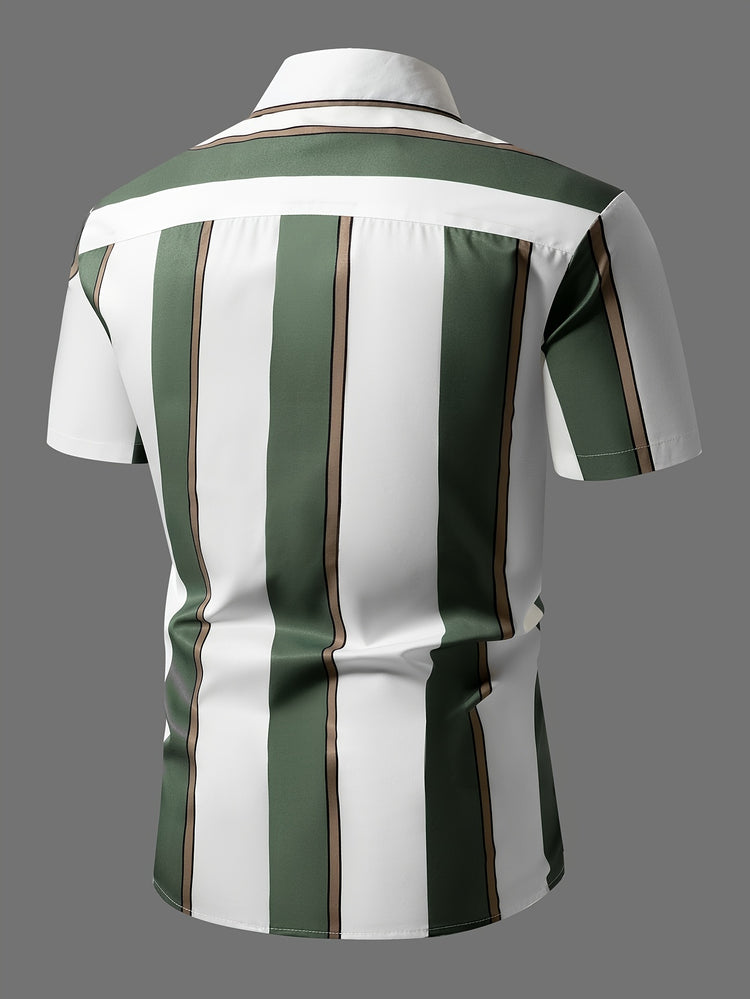 Color Block Striped Men&