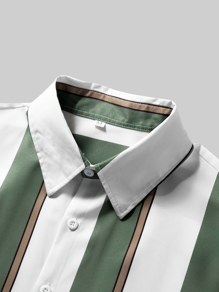 Color Block Striped Men&