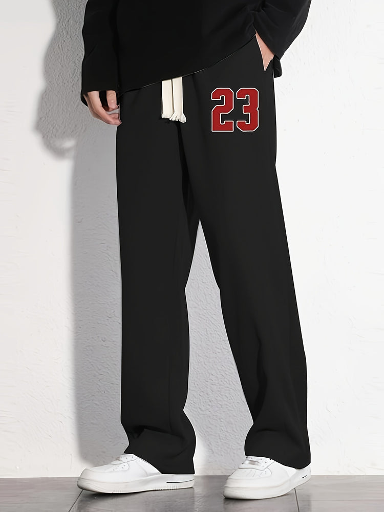 Classic Design Casual Cotton Loose Fit Drawstring Pants, Men&