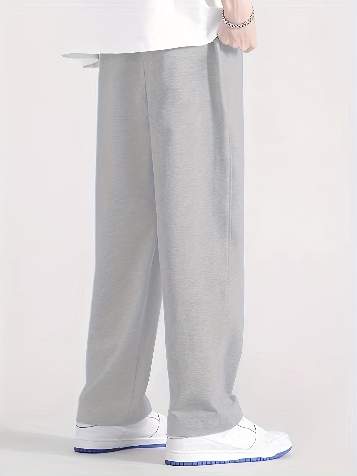 Classic Design Casual Cotton Loose Fit Drawstring Pants, Men&