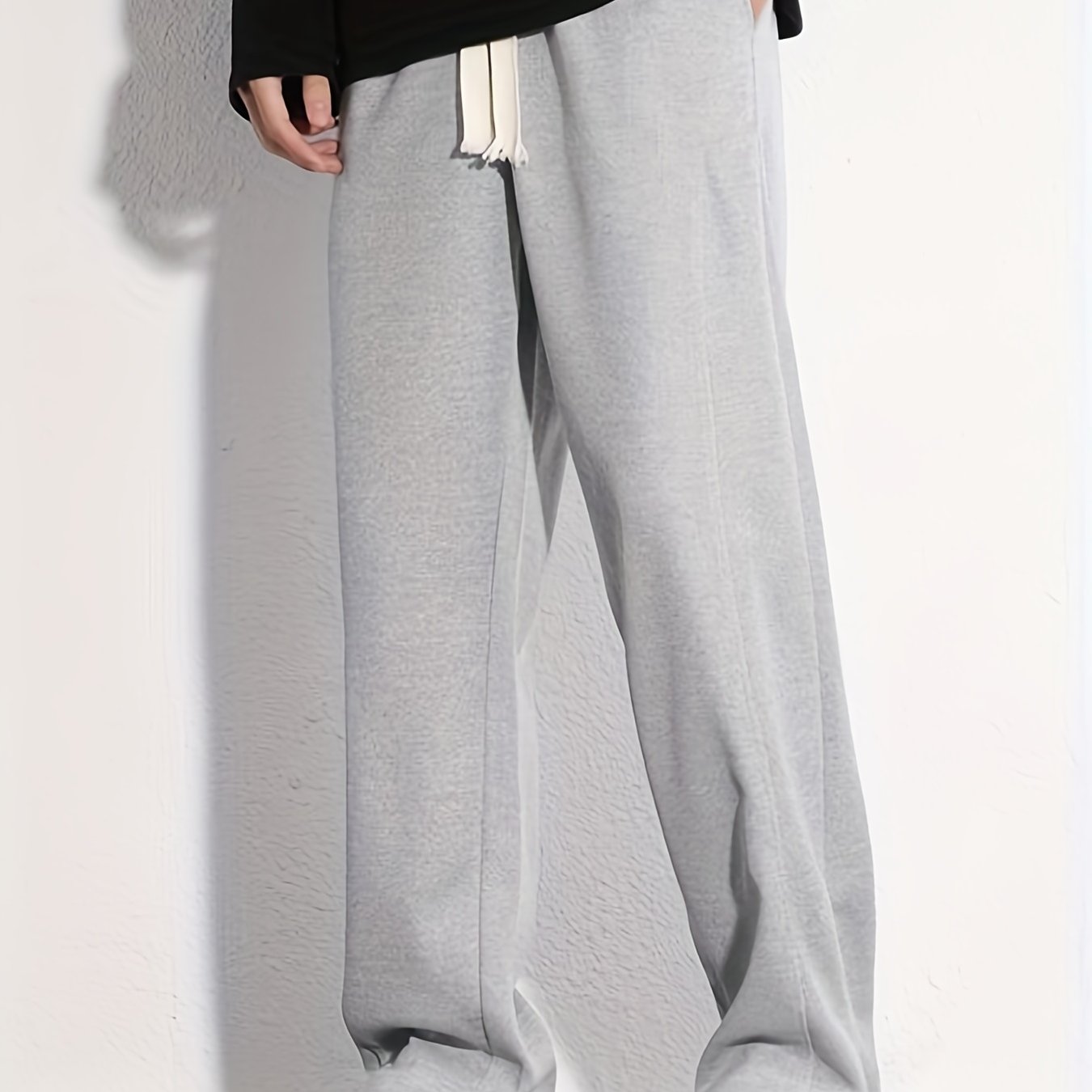 Classic Design Casual Cotton Loose Fit Drawstring Pants, Men&