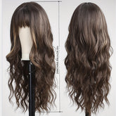 Highlight Long Curly Wavy Wig Synthetic Wig Beginners Friendly Heat Resistant Elegant For Daily Use Wigs For Women - Lena & Miles Exquisite Boutique LLC.