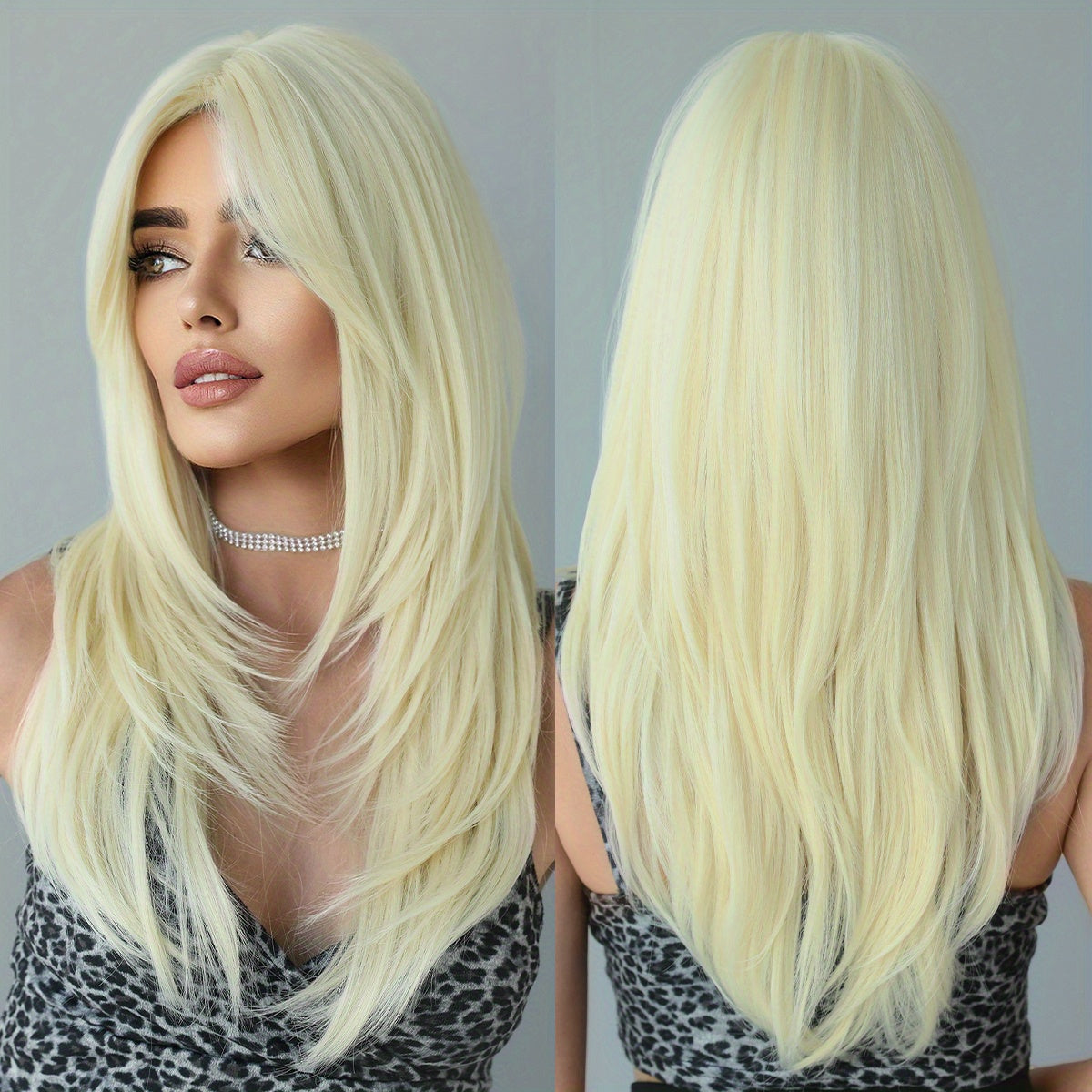 Long Wavy Dark Green Wig For Women Daily Use Natural Synthetic Miidle Part Wigs Layered Heat Resistant Music Festival - Lena & Miles Exquisite Boutique LLC.