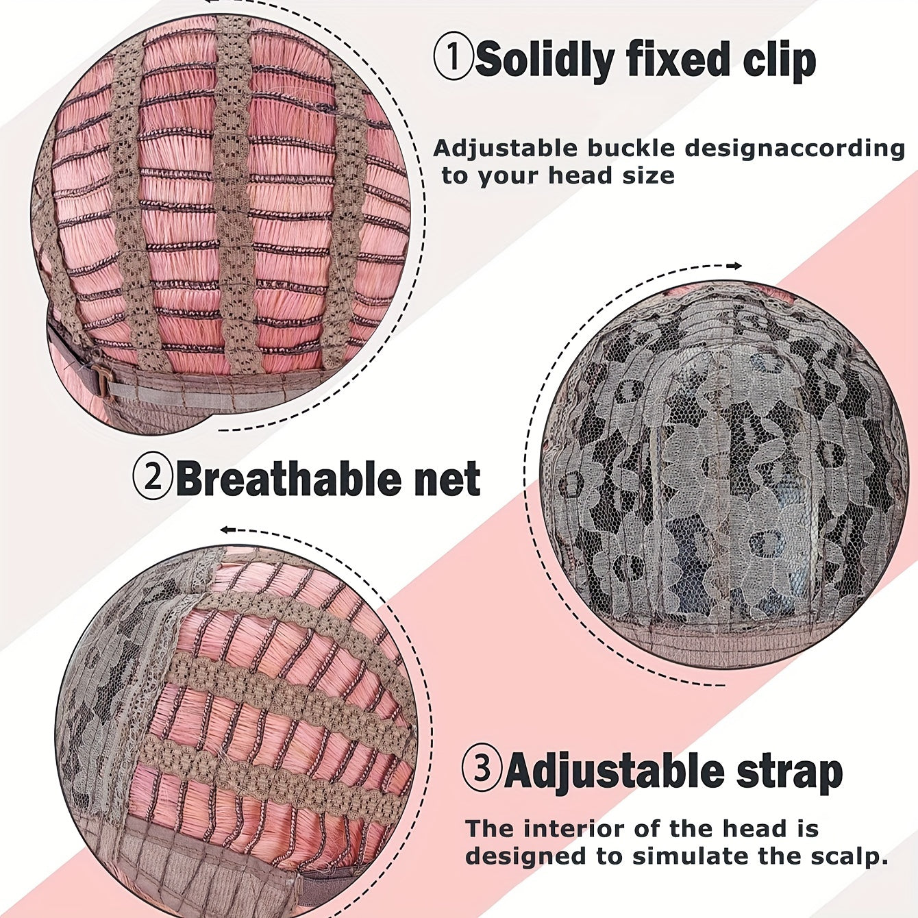 Pink Hair Wigs For Women Long Curly Wig With Bangs Ombre Synthetic Wig Heat Resistant Cute Wigs Cosplay Music Festival - Lena & Miles Exquisite Boutique LLC.