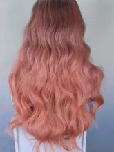 Pink Hair Wigs For Women Long Curly Wig With Bangs Ombre Synthetic Wig Heat Resistant Cute Wigs Cosplay Music Festival - Lena & Miles Exquisite Boutique LLC.