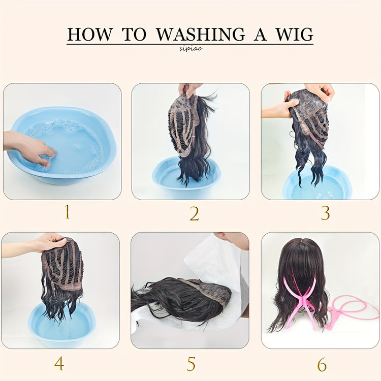 Pink Hair Wigs For Women Long Curly Wig With Bangs Ombre Synthetic Wig Heat Resistant Cute Wigs Cosplay Music Festival - Lena & Miles Exquisite Boutique LLC.