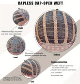 Long Ombre Brown Blonde Wavy Wigs With Curtain Bangs For Women Synthetic Curly Wig Heat Resistant Fiber Wigs For Daily Cosplay - Lena & Miles Exquisite Boutique LLC.