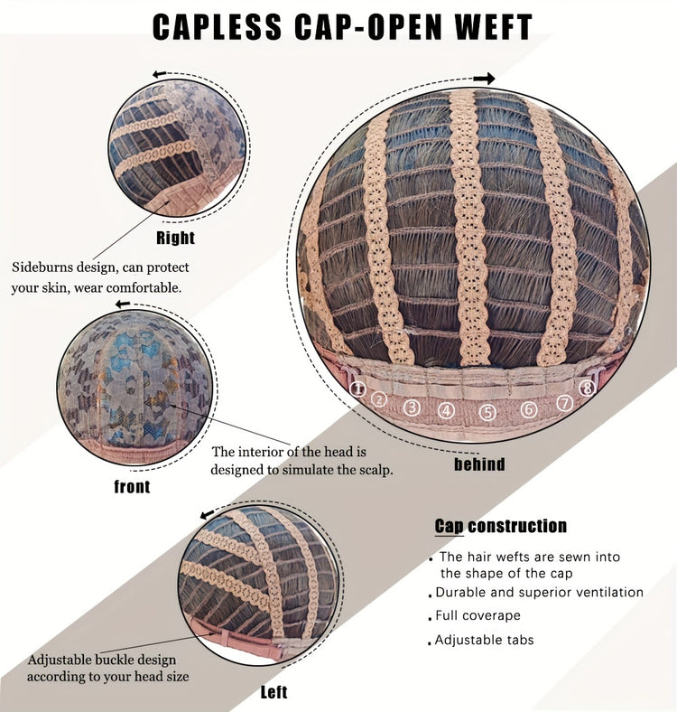 Long Ombre Brown Blonde Wavy Wigs With Curtain Bangs For Women Synthetic Curly Wig Heat Resistant Fiber Wigs For Daily Cosplay - Lena & Miles Exquisite Boutique LLC.